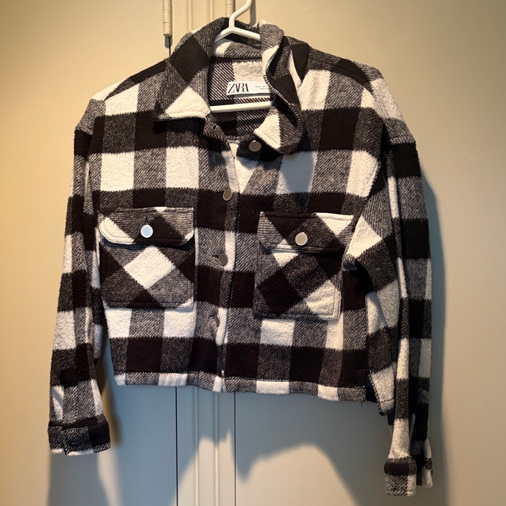 Zara Cropped Checkered Jacket - image 3